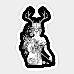 Witch - White Sticker